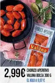 Claudio Vallina - chorizo aperitivo oferta