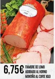 Claudio Fiambre de lomo adobado al horno oferta
