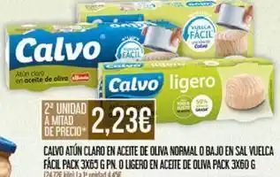 Claudio Calvo - atun claro en aceite de oliva normal o bajo en sal oferta