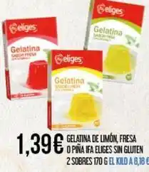 Claudio Eliges - gelatina de limón, fresa o pina ifa sin gluten oferta