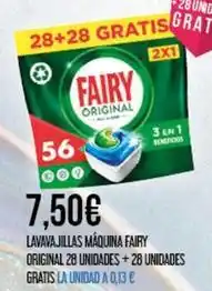 Claudio Fairy - lavavajillas maquina original 28 unidades +28 unidades gratis la unidada a 0.13 oferta