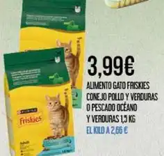 Claudio Purina - alimento gato friskies conejo pollo y verduras o pescado océano y verduras oferta