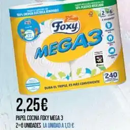 Claudio Foxy - papel cocina mega 3 oferta