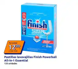 Action FINISH Pastillas lavavajillas Powerball All-in-1 Essential oferta