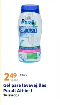 Action PURALL Gel para lavavajillas All-in-1 oferta