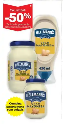 Sorli Hellmann's En tota la gamma de maioneses oferta