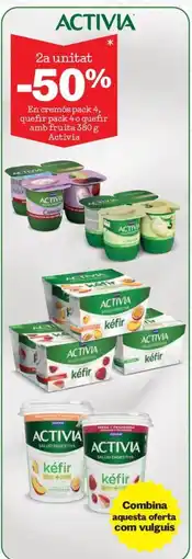 Sorli Activia En cremós pack 4, quefir pack 4o quefir amb fruita oferta
