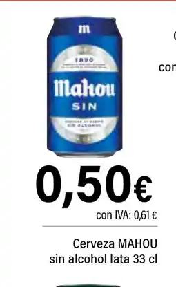 Cash Ifa MAHOU Cerveza sin alcohol lata oferta