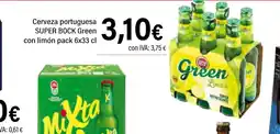 Cash Ifa SUPER BOCK Cerveza portuguesa Green con limón oferta