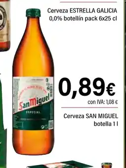 Cash Ifa SAN MIGUEL Cerveza 0,0% botellín oferta