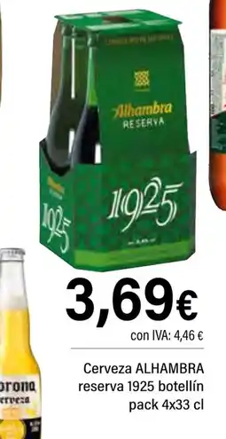 Cash Ifa ALHAMBRA Cerveza reserva 1925 botellín oferta
