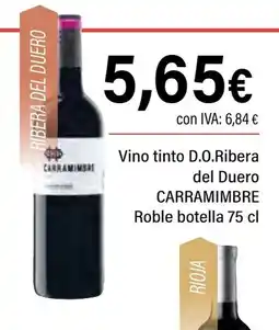 Cash Ifa CARRAMIMBRE Vino tinto D.O.Ribera Roble botella oferta