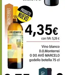 Cash Ifa O DO AVÓ MARCELO Vino blanco D.O.Monterrei godello botella oferta