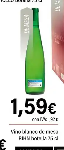 Cash Ifa RIHN Vino blanco de mesa oferta