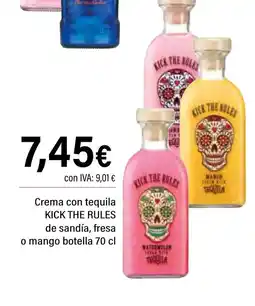 Cash Ifa KICK THE RULES Crema con tequila de sandía, fresa o mango botella oferta