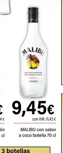 Cash Ifa MALIBU con sabor a coco botella oferta