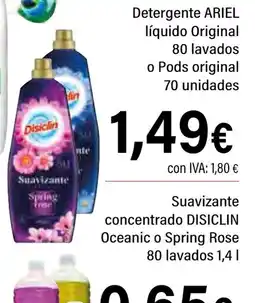 Cash Ifa DISICLIN Suavizante concentrado Oceanic o Spring Rose oferta