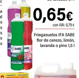 Cash Ifa IFA SABE Friegasuelos flor de cerezo, limón, lavanda o pino oferta
