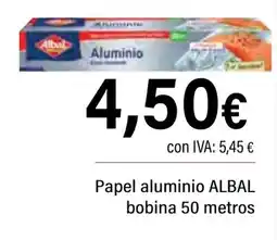 Cash Ifa ALBAL Papel aluminio bobina 50 metros oferta