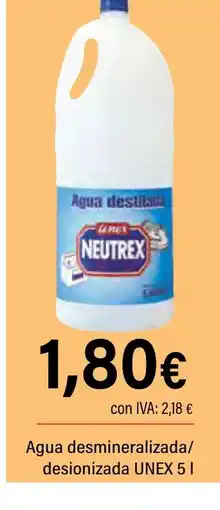 Cash Ifa UNEX Agua desmineralizada/ desionizada oferta