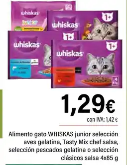 Cash Ifa WHISKAS Alimento gato junior selección aves gelatina oferta