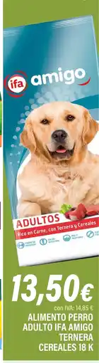 Cash Ifa IFA AMIGO Alimento perro adulto ternera cereale oferta
