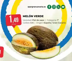 SPAR Gran Canaria Melón verde oferta