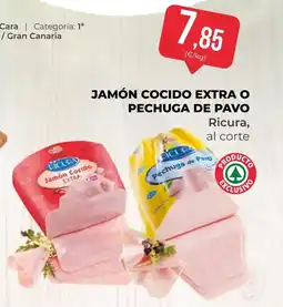 SPAR Gran Canaria RICURA Jamón cocido extra o pechuga de pavo oferta