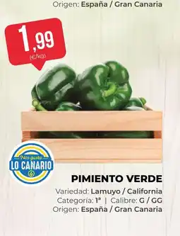 SPAR Gran Canaria Pimiento verde oferta