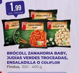 SPAR Gran Canaria FINDUS Brócoli, zanahoria baby, judías verdes troceadas, ensaladilla o coliflor oferta