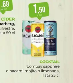 SPAR Gran Canaria Cocktail bombay sapphire o bacardi mojito o limonada oferta