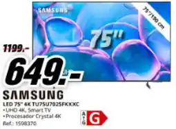 MediaMarkt SAMSUNG Led 75" 4k tu75u7025fkxxc oferta