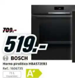 MediaMarkt BOSCH Horno pirolitico HBA572E83 oferta