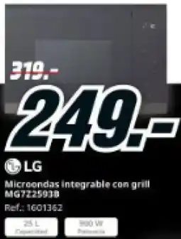 MediaMarkt LG Microondas integrable con grill oferta