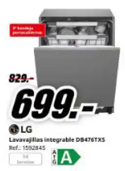 MediaMarkt LG Lavavajillas integrable DB476TXS oferta