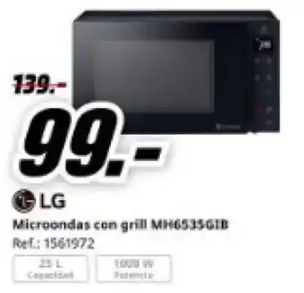 MediaMarkt LG Microondas con grill MH6535GIB oferta