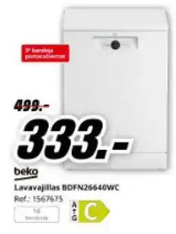 MediaMarkt BEKO Lavavajillas BDFN26640WC oferta