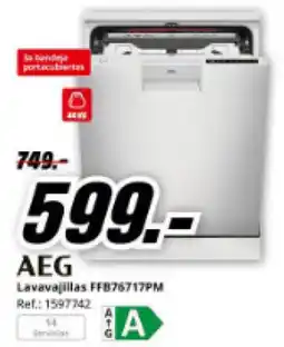 MediaMarkt AEG Lavavajillas FFB76717PM oferta