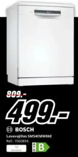 MediaMarkt BOSCH Lavavajillas SMS4EMW06E oferta