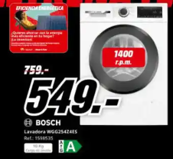 MediaMarkt BOSCH Lavadora WGG254Z4ES oferta