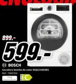 MediaMarkt BOSCH Secadora bomba de calor WQG245DOES oferta