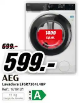 MediaMarkt AEG Lavadora LFSR7304L4BP oferta