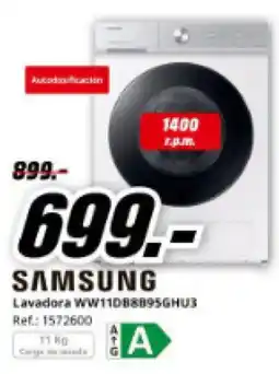MediaMarkt SAMSUNG Lavadora WW11DB8895GHUS oferta