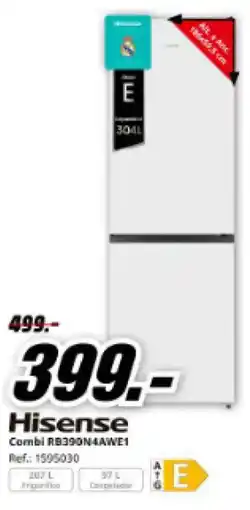 MediaMarkt HISENSE Combi RB390N4AWE1 oferta