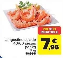 Carrefour Langostino cocido oferta