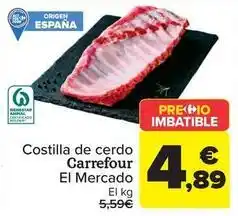 Carrefour Carrefour el mercado - costilla de cerdo oferta