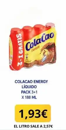 Sangüi Cola cao - energy líquido oferta