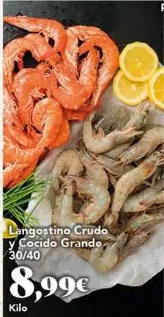Gadis Langostino crudo y cocido grande oferta