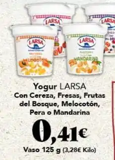 Gadis Larsa - yogur con cereza, fresas, frutas del bosque, melocotón, pera o mandarina oferta