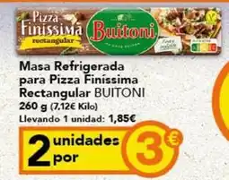 Gadis Buitoni - masa refrigerada para pizza finissima rectangular oferta
